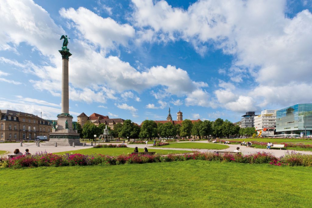 Jubiläumssäule, Kunstmuseum, Schlossplatz, Stuttgart